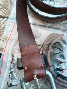 Genuine Leather Belt with Classic Buckle