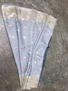 Embroiding Cotton Grey Colour Saree