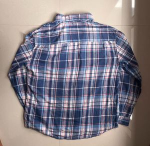Men's Blue Plaid Flannel Shirt
