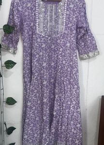 Beautiful Purple Embroidered Kurta