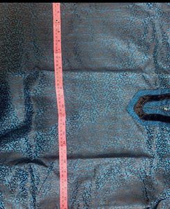 Men's Blue Textured Kurta