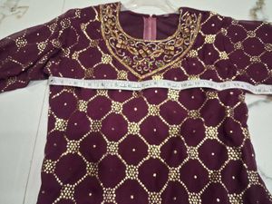 Elegant Maroon Kurta Set with Dupatta