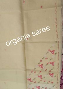 Elegant Organza Saree with Floral aplic work