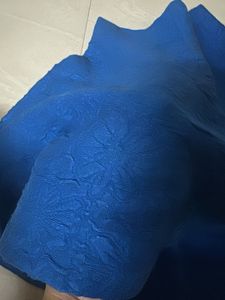 blue textured skirt