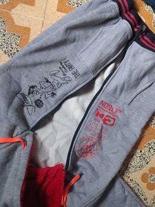 Grey Cartoon Print Joggers
