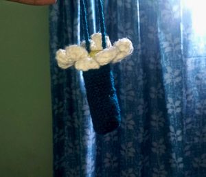 Crochet lipbalm holder  +pouch +flower keychains