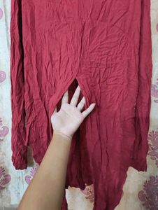 Chic Maroon Crinkle Top
