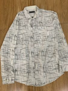 Arrow New York Men's White Graphic Shirt