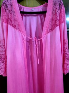 New Pink Satin Lingerie Set 🌸