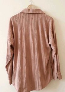 BRAND NEW Pleated Long Sleeve Button-Up Top