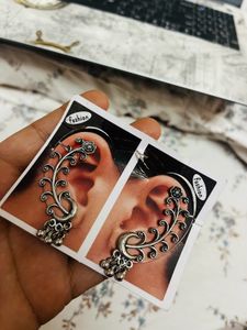Silver Tone Ear Cuff Earrings🩶🩶
