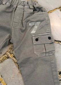 37. Kids Grey Cargo Pants