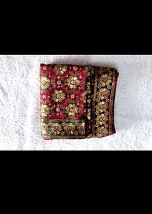 Designer Embroidered Silk Saree