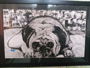 Cute Dog Painting (framed)