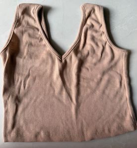 Set of 3 Ribbed V-Neck Tank Tops
