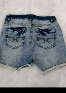 Distressed Denim Shorts