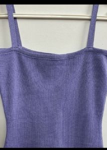 korean Lavender Bodycon Mini Dres