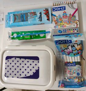 DOMS Stationery Set &amp; Lunch Box Combo