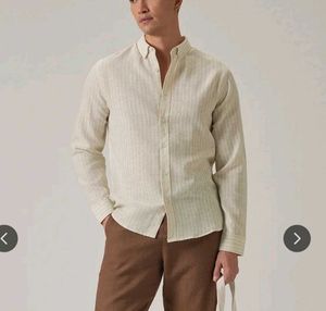 Men's LINEN Striped Shirt