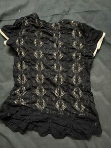 Stylish Black Lace Top