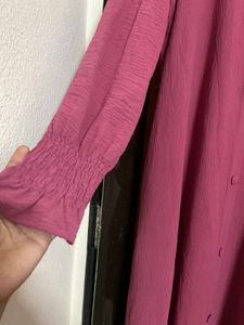 Elegant Rose Pink Abaya