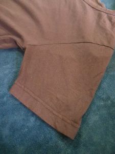 Brown V-Neck Tee