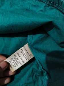 Green Button-Down Blouse