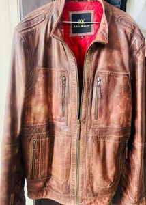 Aditi Wasan Brown Leather Jacket