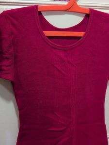 Women's Red Short Sleeve Dress
