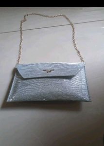 Sparkly Silver Evening Clutch