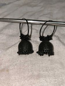 Unique Black Jhumka Earrings