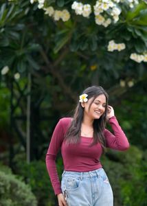 Stylish Maroon Cropped Top