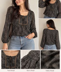 black Sheer mark &amp; spencer Long Sleeve Top
