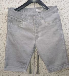 Men's Grey Denim slim fit Shorts