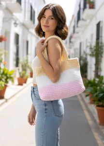Chunky Knit Tote Bag handmade crochet