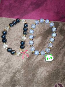 set of 2 Cute Beaded Bracelets Se
