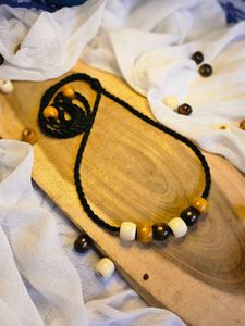 Boho Wooden Bead Choker