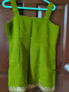 Green Embroidered kurti