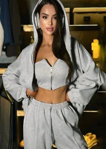 Grey Athleisure Co-ord Set
