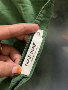 Pintresty Casual Green Button-Front Dress