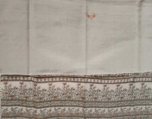 Elegant Grey Saree with Floral Border
