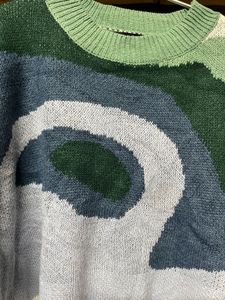 Abstract Pattern Knit Sweater🥑🎨💚