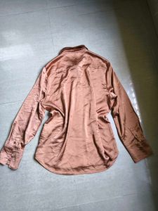 Satin Button-Up Shirt