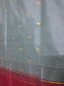 vintage  grey soft   mysore Silk saree
