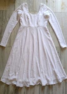Elegant White Full Sleeve Dress