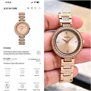 Fossil Two-Tone Crystal Watch premium mastercopy