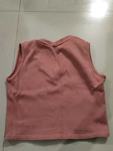 Sleeveless V-Neck Crop Top