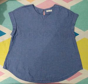 Blue Denim Tunic Top