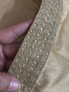 Gold Silk Kurta