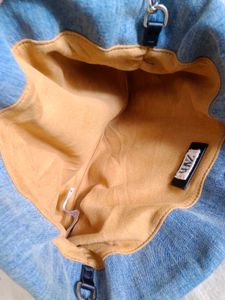 Denim Shoulder Bag with Chain Strap